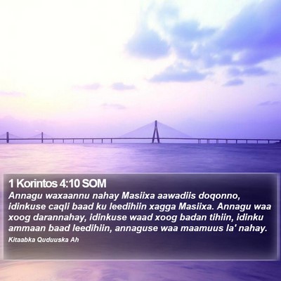 1 Korintos 4:10 SOM Bible Verse Image