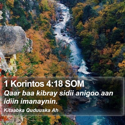 1 Korintos 4:18 SOM Bible Verse Image