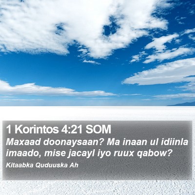 1 Korintos 4:21 SOM Bible Verse Image