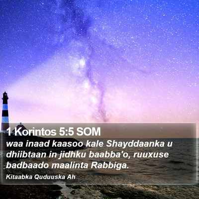 1 Korintos 5:5 SOM Bible Verse Image