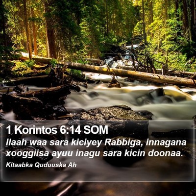 1 Korintos 6:14 SOM Bible Verse Image