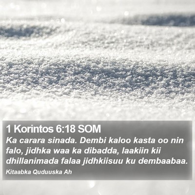 1 Korintos 6:18 SOM Bible Verse Image