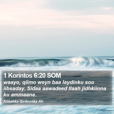 1 Korintos 6:20 SOM Bible Verse Image