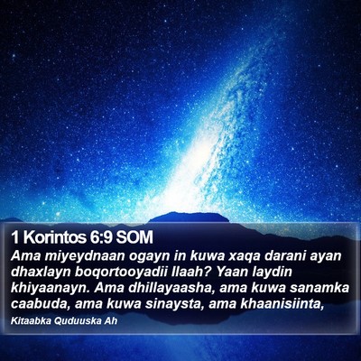 1 Korintos 6:9 SOM Bible Verse Image
