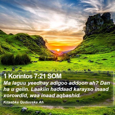 1 Korintos 7:21 SOM Bible Verse Image