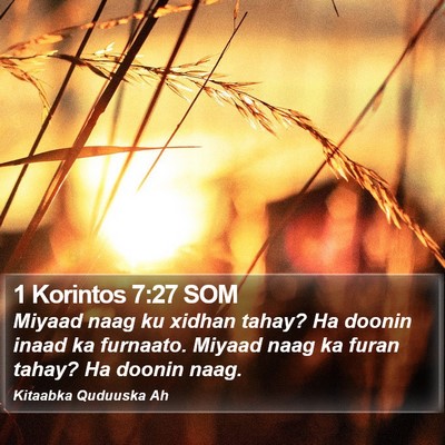 1 Korintos 7:27 SOM Bible Verse Image