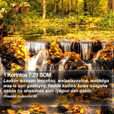 1 Korintos 7:29 SOM Bible Verse Image