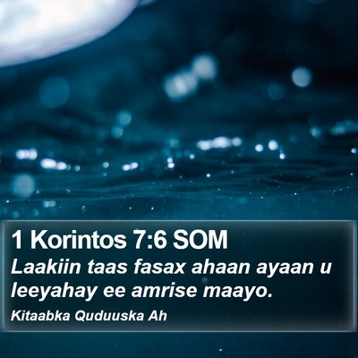 1 Korintos 7:6 SOM Bible Verse Image