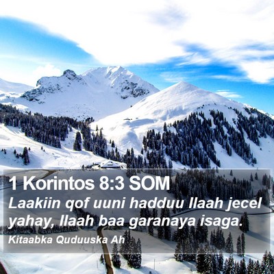 1 Korintos 8:3 SOM Bible Verse Image
