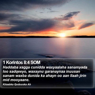 1 Korintos 8:4 SOM Bible Verse Image