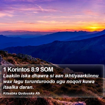 1 Korintos 8:9 SOM Bible Verse Image