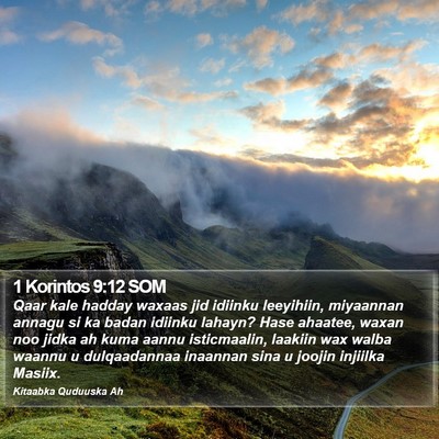 1 Korintos 9:12 SOM Bible Verse Image