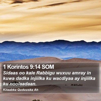 1 Korintos 9:14 SOM Bible Verse Image