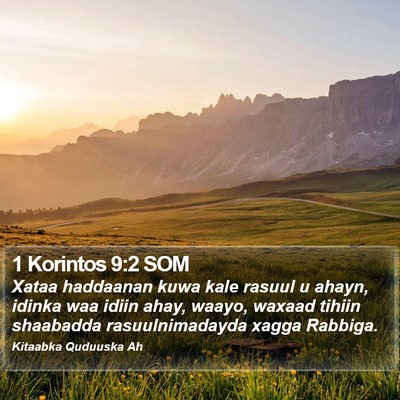 1 Korintos 9:2 SOM Bible Verse Image