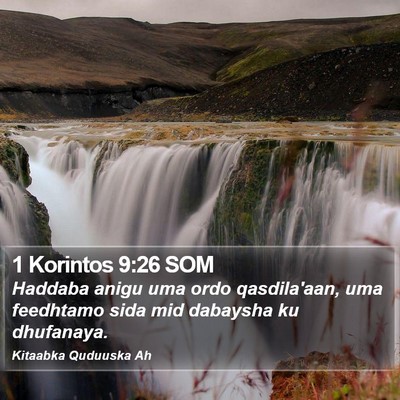 1 Korintos 9:26 SOM Bible Verse Image