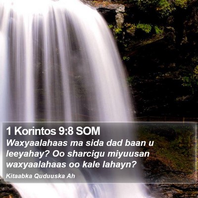 1 Korintos 9:8 SOM Bible Verse Image