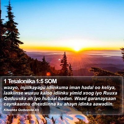 1 Tesaloniika 1:5 SOM Bible Verse Image