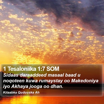 1 Tesaloniika 1:7 SOM Bible Verse Image