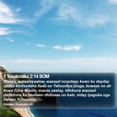 1 Tesaloniika 2:14 SOM Bible Verse Image