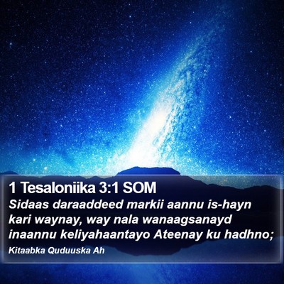 1 Tesaloniika 3:1 SOM Bible Verse Image