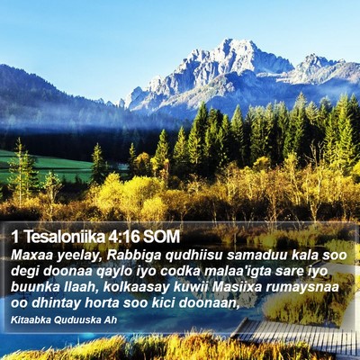 1 Tesaloniika 4:16 SOM Bible Verse Image