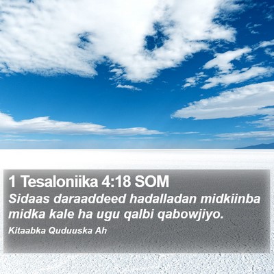 1 Tesaloniika 4:18 SOM Bible Verse Image