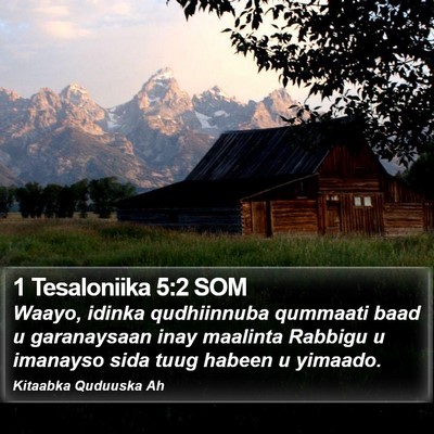 1 Tesaloniika 5:2 SOM Bible Verse Image