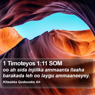 1 Timoteyos 1:11 SOM Bible Verse Image