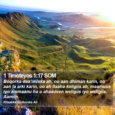 1 Timoteyos 1:17 SOM Bible Verse Image