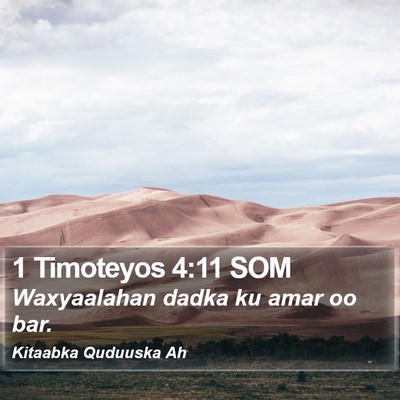 1 Timoteyos 4:11 SOM Bible Verse Image