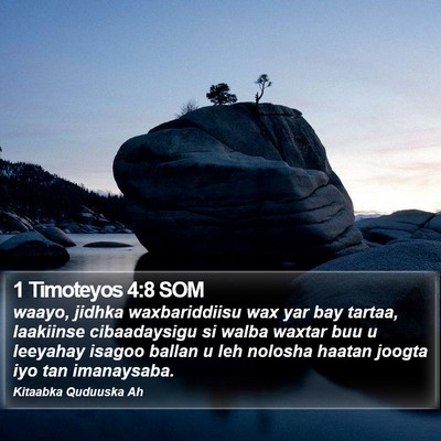 1 Timoteyos 4:8 SOM Bible Verse Image