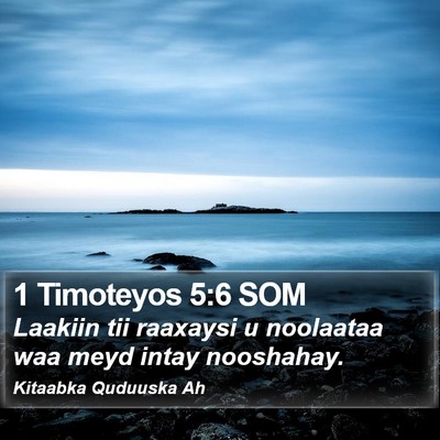 1 Timoteyos 5:6 SOM Bible Verse Image