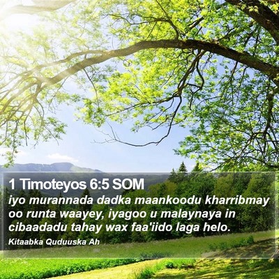 1 Timoteyos 6:5 SOM Bible Verse Image