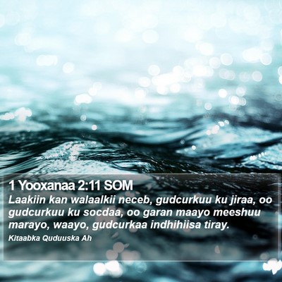 1 Yooxanaa 2:11 SOM Bible Verse Image