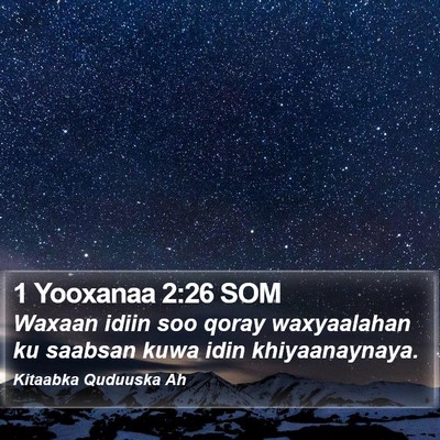 1 Yooxanaa 2:26 SOM Bible Verse Image