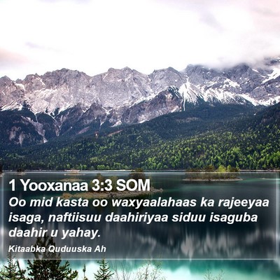 1 Yooxanaa 3:3 SOM Bible Verse Image