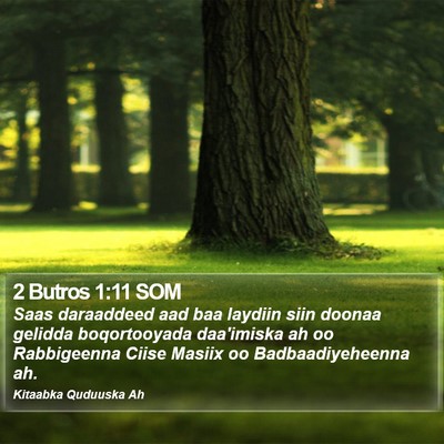 2 Butros 1:11 SOM Bible Verse Image