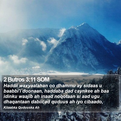 2 Butros 3:11 SOM Bible Verse Image