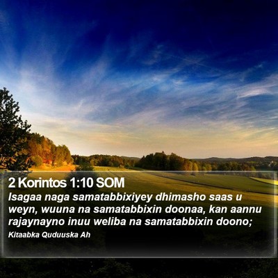 2 Korintos 1:10 SOM Bible Verse Image