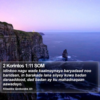 2 Korintos 1:11 SOM Bible Verse Image