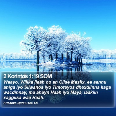 2 Korintos 1:19 SOM Bible Verse Image