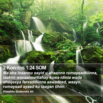 2 Korintos 1:24 SOM Bible Verse Image