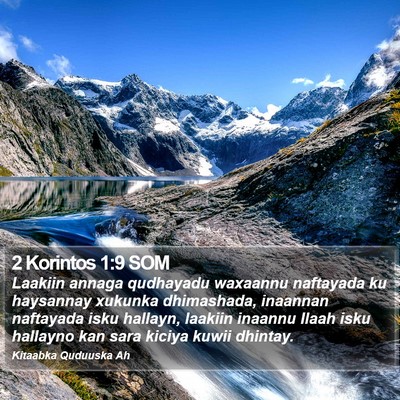 2 Korintos 1:9 SOM Bible Verse Image