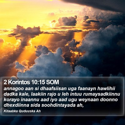 2 Korintos 10:15 SOM Bible Verse Image