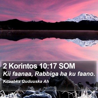 2 Korintos 10:17 SOM Bible Verse Image