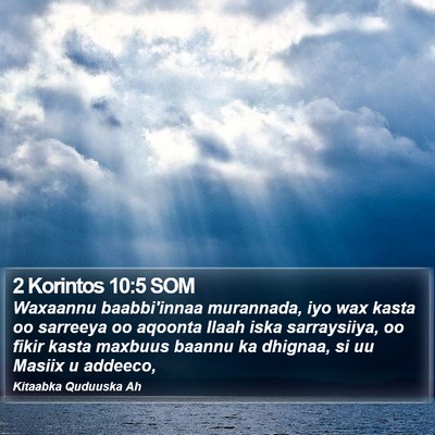 2 Korintos 10:5 SOM Bible Verse Image