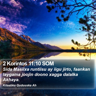 2 Korintos 11:10 SOM Bible Verse Image