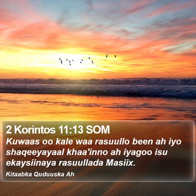 2 Korintos 11:13 SOM Bible Verse Image