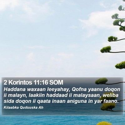 2 Korintos 11:16 SOM Bible Verse Image