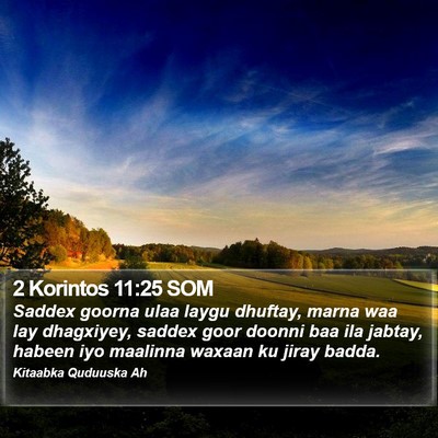 2 Korintos 11:25 SOM Bible Verse Image